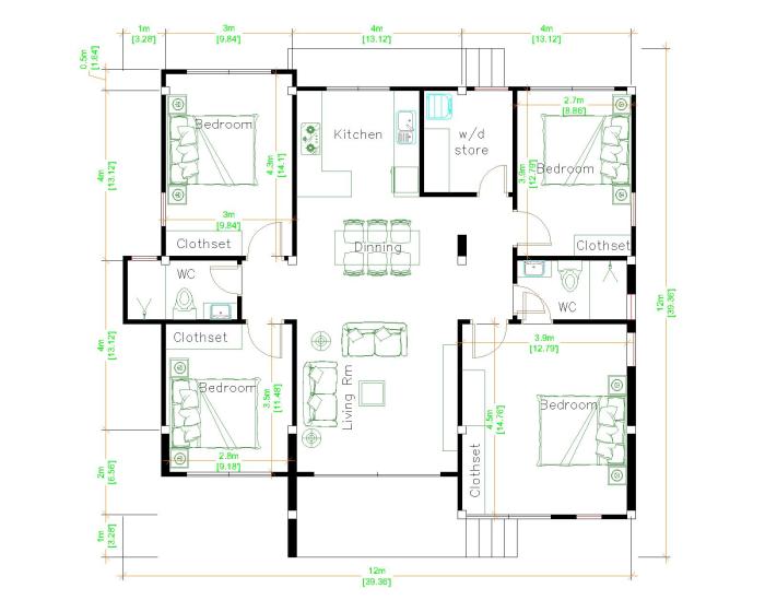 Desain rumah minimalis ukuran 12x12 2 lantai