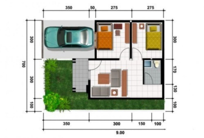 Desain rumah rumah type 21