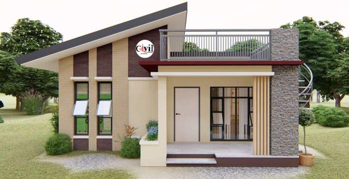 Desain rumah tingkat luas tanah 72