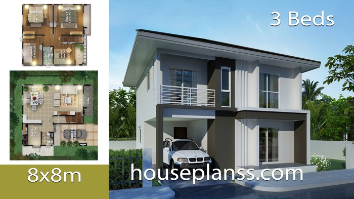 Desain rumah ukuran 8x17