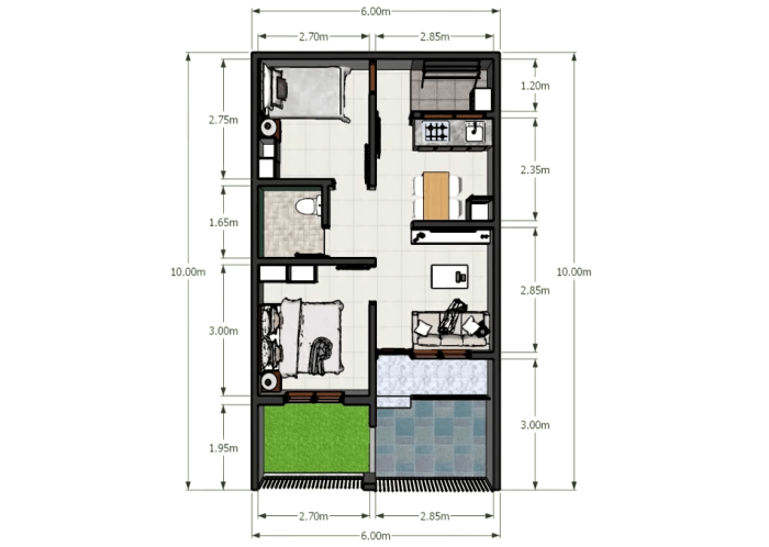 Desain rumah type 33 66