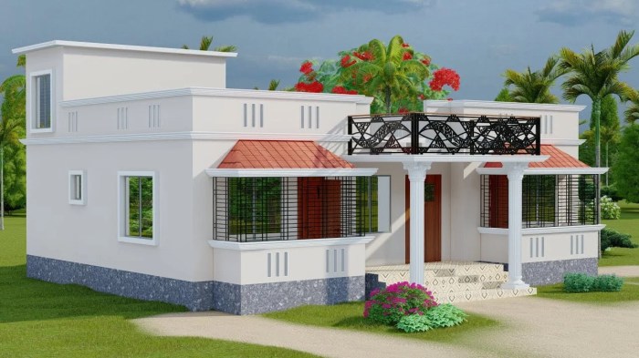 Desain rumah perkampungan sederhana