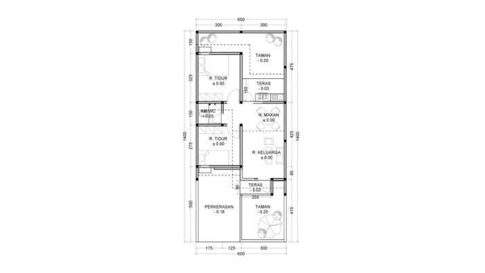 Desain rumah tipe 42