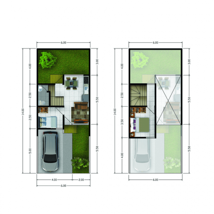 Desain rumah sederhana ukuran 7x10